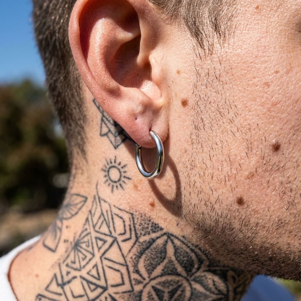 Men's Stainless Steel Hoop Earrings – Hypoallergenic Minimalist Hoops