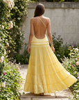 Women's Backless Sleeveless Maxi Dress – Lace-Up Camisole