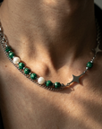 Men's Titanium Steel Natural Stone Geometric Necklace