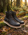 Herren Echtleder High-Top Martin Boots – Britischer Stil Schnürstiefel Runde Kappe Kampf- und Arbeitsstiefel