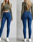 Women's High-Waist Skinny Jeans – Stretch Denim Pencil Pants