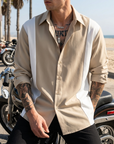 Chemise noire soyeuse et sans plis