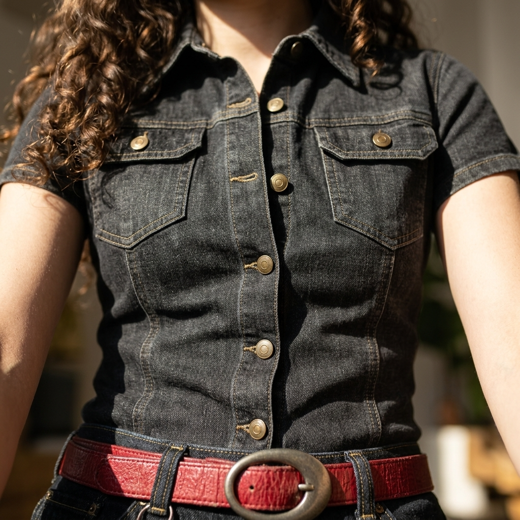 Women's Classic Slim Fit Short Sleeve Shirt – Button-Down Collar