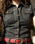 Women's Classic Slim Fit Short Sleeve Shirt – Button-Down Collar