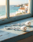 Women's Natural Freshwater Pearl Earrings – 925 Sterling Silver