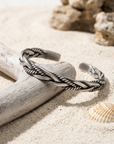Men's Handmade Hemp Rope Bracelet – Titanium Steel Boho Wristband
