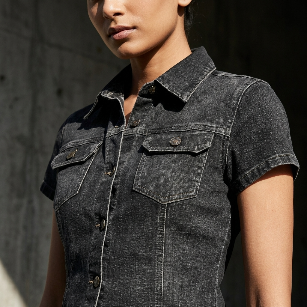 Women's Classic Slim Fit Short Sleeve Shirt – Button-Down Collar