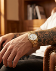 Men's Automatic Calendar Watch – Stainless Steel Mechanical Timepiece with Day-Date Display, Mineral Crystal & Waterproof Design