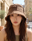 Women's Wide Brim Bucket Hat – UV Protection Dome Cap