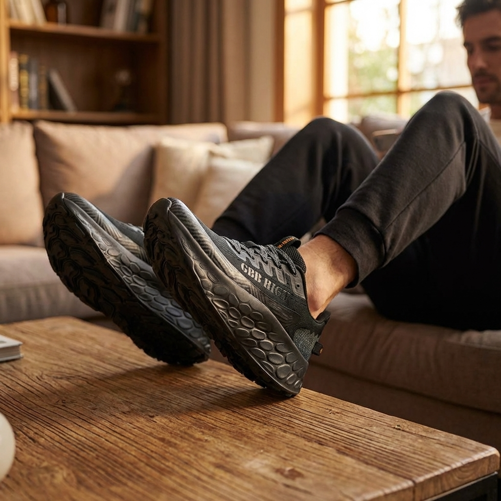 Men Sports Shoes – Lightweight Breathable Mesh Running Sneakers with Shock Absorption &amp; Height Increase