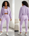 Women's Plush Fleece Sports Three-Piece Set
