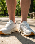 Men's Genuine Leather Low Top Breathable Sports Shoes – Lace-Up Casual Sneakers