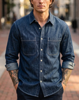 Men's Linen-Blend Long Sleeve Shirt – Breathable Lapel Collar Casual Button-Up