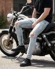 Men's Light Blue Distressed Skinny Jeans – Ripped Slim Fit Denim