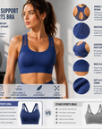 Women's High-Support Sports Bra – Shockproof Double Strap