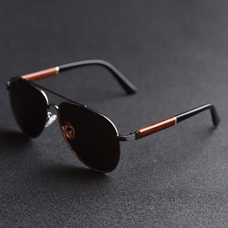 Herzförmige Sonnenbrille für Herren aus Naturkristall – UV390-Schutz