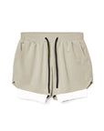 Men’s Breathable Quick-Dry Fitness Shorts – Double-Layer Muscle Fit Running Shorts with Moisture-Wicking Fabric & Athletic Performance Design