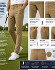 Men's Quick-Dry Breathable Golf Pants – Lightweight Straight Leg