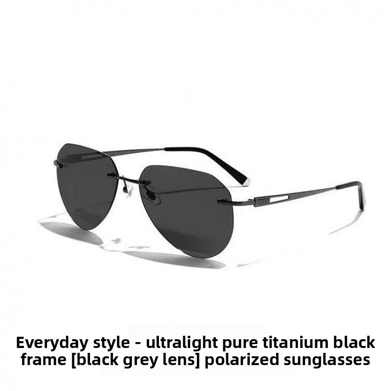 Herren Polarisierte Titanlegierungs-Sonnenbrille – UV400, TAC-Gläser, photochrome Option
