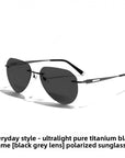 Herren Polarisierte Titanlegierungs-Sonnenbrille – UV400, TAC-Gläser, photochrome Option