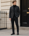 Men's 70% Wool Slim Fit Business Suit Jacket – Single-Breasted Blazer