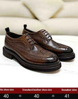 Herren Brogues aus echtem Leder – Rindsleder Schnürung, Schweinslederfutter, mittlerer Absatz 3–5 cm, EU 38–44, Schwarz & Braun