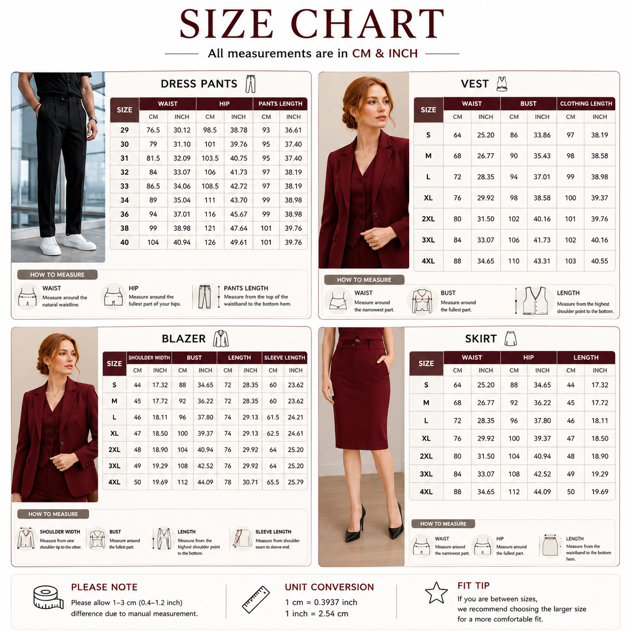 Women's Professional 3-Piece Suit Set – Jacket, Vest &amp; Pants