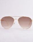 Damen Polarisierte Piloten-Sonnenbrille mit Kette – UV400 Metallrahmen Aviator-Brille mit CR39 Gläsern