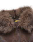 Damen Amerikanische Pelzkragenjacke – Locker geschnittener Vintage Streetwear Reversmantel