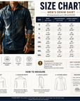 Men's Slim Fit Denim Workwear Shirt - Long Sleeve Button-Up