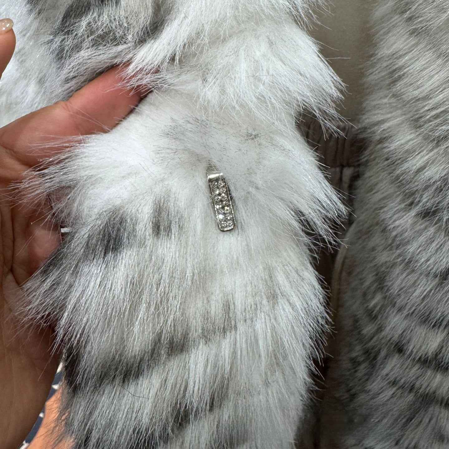 Women's Gradient Faux Mink Fur Coat