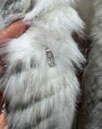 Women's Gradient Faux Mink Fur Coat