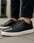 Herrenschuhe aus echtem Leder – Obermaterial aus vollnarbigem Rindsleder, Futter aus Schweinsleder, 1,5 cm Plateau, 4 Farben