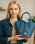 Damenhandtasche aus echtem Leder – Urban Cylinder Bag aus erstklassigem Rindsleder
