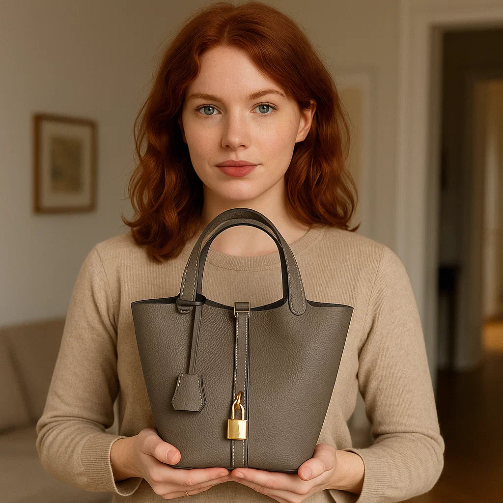 Damenhandtasche aus echtem Leder – Urban Cylinder Bag aus erstklassigem Rindsleder