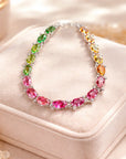 Women's Natural Tourmaline Bracelet – 925 Sterling Silver Fine Jewelry