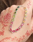 Women's Natural Tourmaline Bracelet – 925 Sterling Silver Fine Jewelry