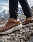 Men's Genuine Leather Running Shoes – Breathable Low-Top Cowhide Sneakers
