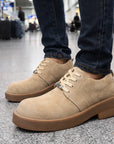 Herren Premium Cowhide Arbeitsstiefel – Retro Amerikanische Schnür-Sicherheitsstiefel, rutschfeste dicke Sohle, EU 38–44