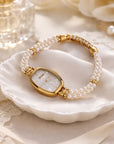 Women's Quartz Watch – Elegant 24-Hour Display with Butterfly Clasp, Leather & Metal Strap Options