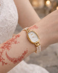 Women's Quartz Watch – Elegant 24-Hour Display with Butterfly Clasp, Leather & Metal Strap Options