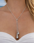 Verstellbare Y-förmige Perlen-Halskette für Damen – koreanische Mode, geometrische Zinklegierungs-Kette, 61–70 cm