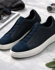 Herren-Sneaker aus Freizeit-Leder – Obermaterial PU, Futter aus Narbenleder, Schnürsenkel, EU 37–45, 2 Farben