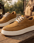 Herren Board-Schuhe aus echtem Leder – Retro-Spaltleder-Sneaker mit gepolsterter Einlegesohle, EU 38–44