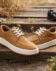 Herren Board-Schuhe aus echtem Leder – Retro-Spaltleder-Sneaker mit gepolsterter Einlegesohle, EU 38–44