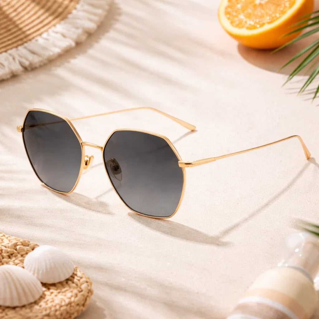 Polarisierte Damen-Sonnenbrille – TAC-Gläser UVA/UVB-Schutz, Retro-Fassung, 50–55 mm, blendfreie, leichte Brille