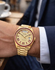 Men's Swiss ETA Automatic Watch – Sapphire Crystal, Gold Stainless Steel Business Wristwatch