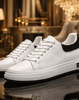 Atmungsaktive Leder-Sneaker für Herren – leichte Schnür-Freizeitsportschuhe mit erhöhter Sohle, EU 38–45, 2 Farben