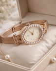 Women's Mini Square Retro Watch — Swiss Quartz, 50M Water Resistant